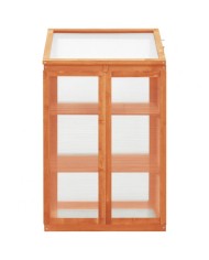 Serra ad armadio in legno di abete con 2 ante apribili e copertura in policarbonato