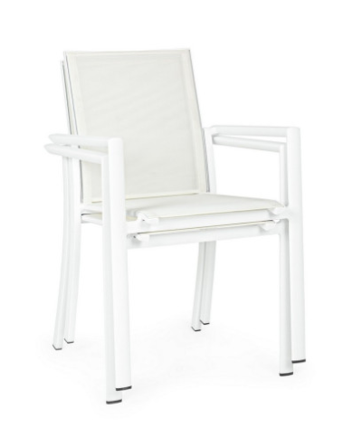 Sedia con braccioli Konnor Bianco Bizzotto Sedia con braccioli Konnor Bianco Bizzotto