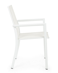Sedia con braccioli Konnor Bianco Bizzotto