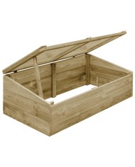 Serreta semenzaio in legno con tetto in policarbonato