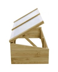 Serreta semenzaio in legno con tetto in policarbonato