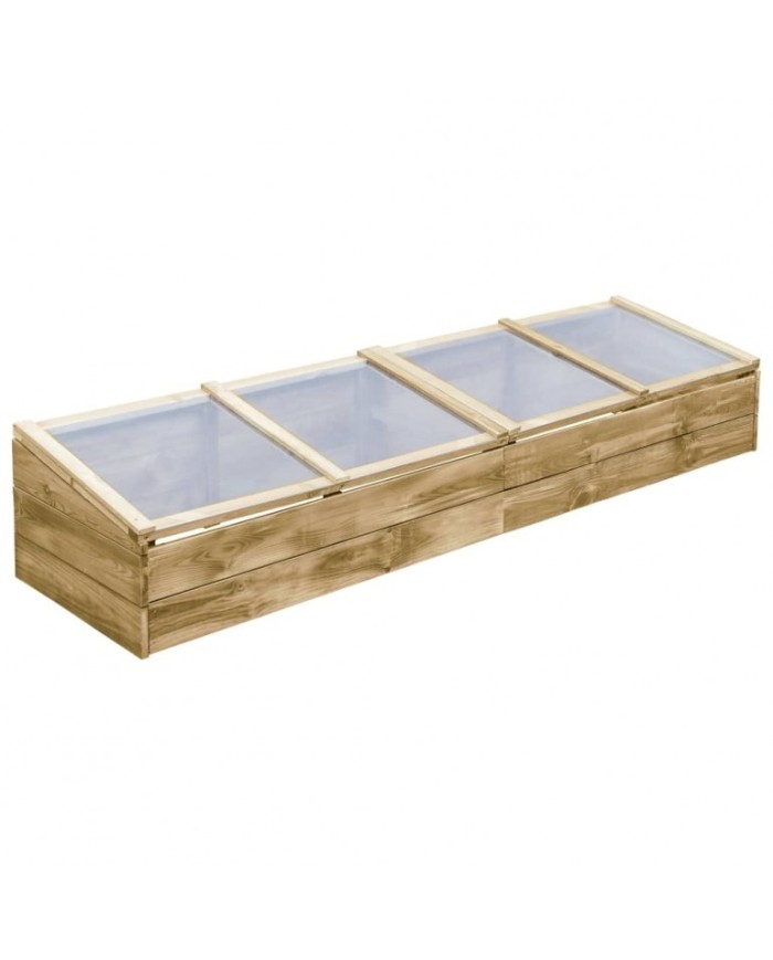 Serreta semenzaio in legno con tetto in policarbonato