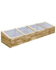 Serreta semenzaio in legno con tetto in policarbonato