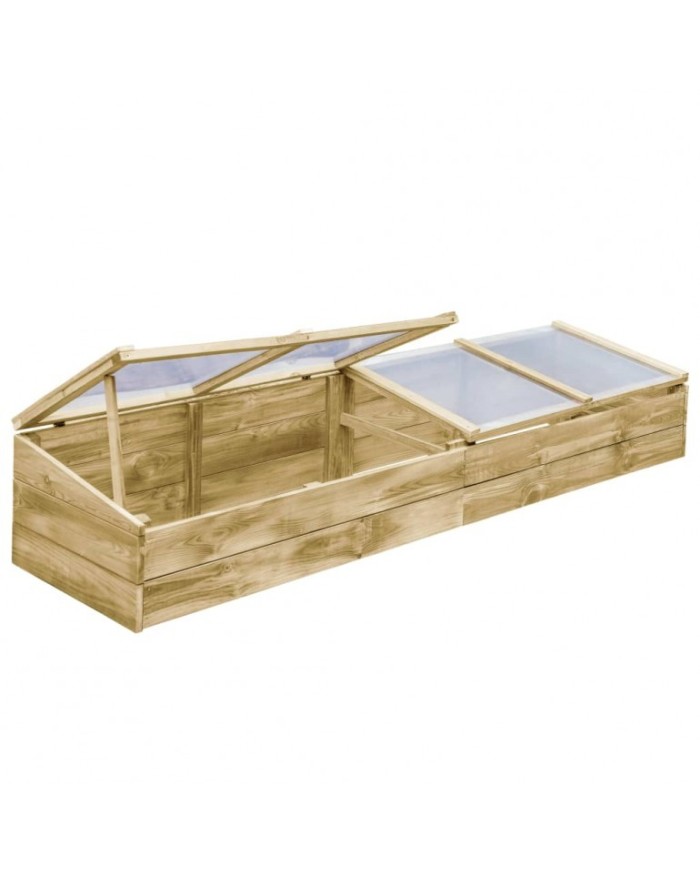 Serreta semenzaio in legno con tetto in policarbonato
