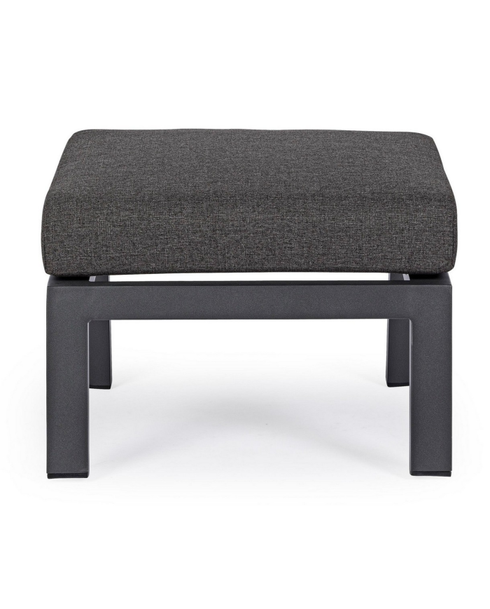 Poggiapiedi Ottoman con cuscino Kledi Antracite