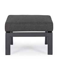 Poggiapiedi Ottoman con cuscino Kledi Antracite