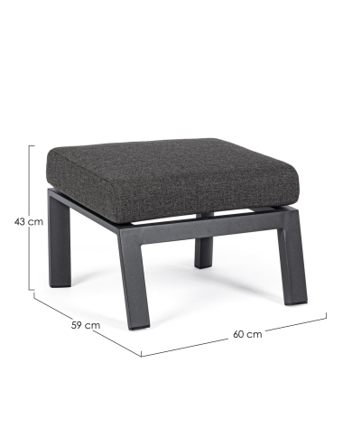 Poggiapiedi Ottoman con cuscino Kledi Antracite Poggiapiedi Ottoman con cuscino Kledi Antracite