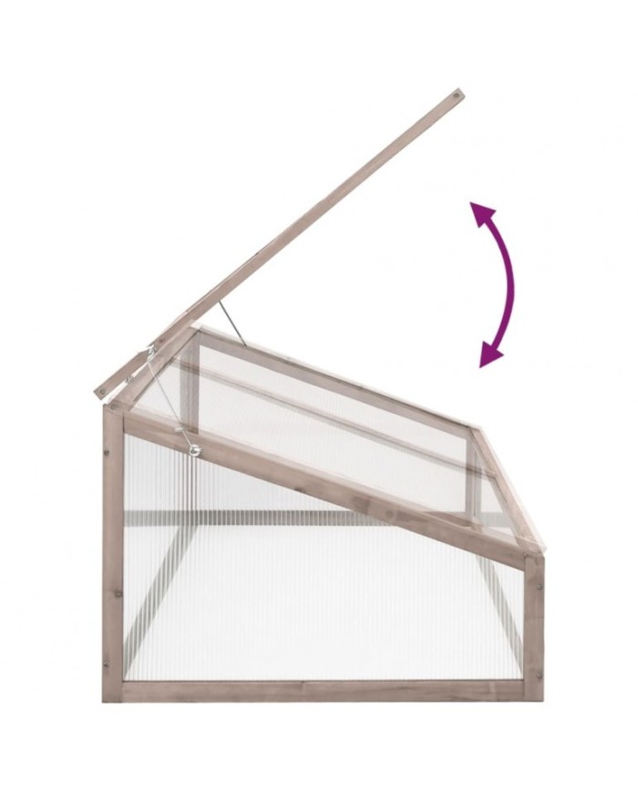 Serreta semenzaio in Abete completamente rivestita in policarbonato