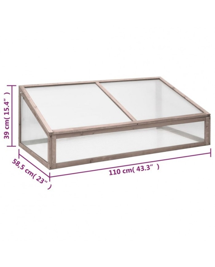 Serreta semenzaio in Abete completamente rivestita in policarbonato