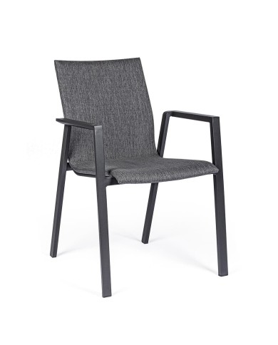 Sedia con braccioli Odeon antracite Bizzotto Sedia con braccioli Odeon antracite Bizzotto