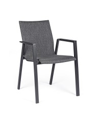 Sedia con braccioli Odeon antracite Bizzotto