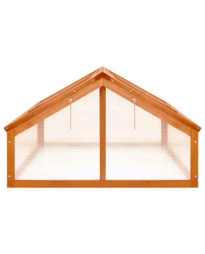 Serreta in legno a Casetta e coperture in policarbonato