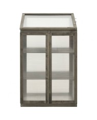 Serra ad armadio in legno di abete con 2 ante apribili e copertura in policarbonato