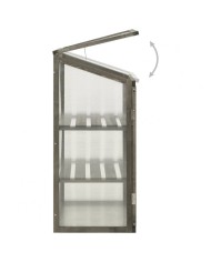 Serra ad armadio in legno di abete con 2 ante apribili e copertura in policarbonato