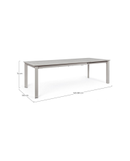 Tavolo allungabile con ruote Konnor Bizzotto