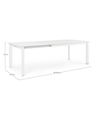 Tavolo allungabile Konnor bianco