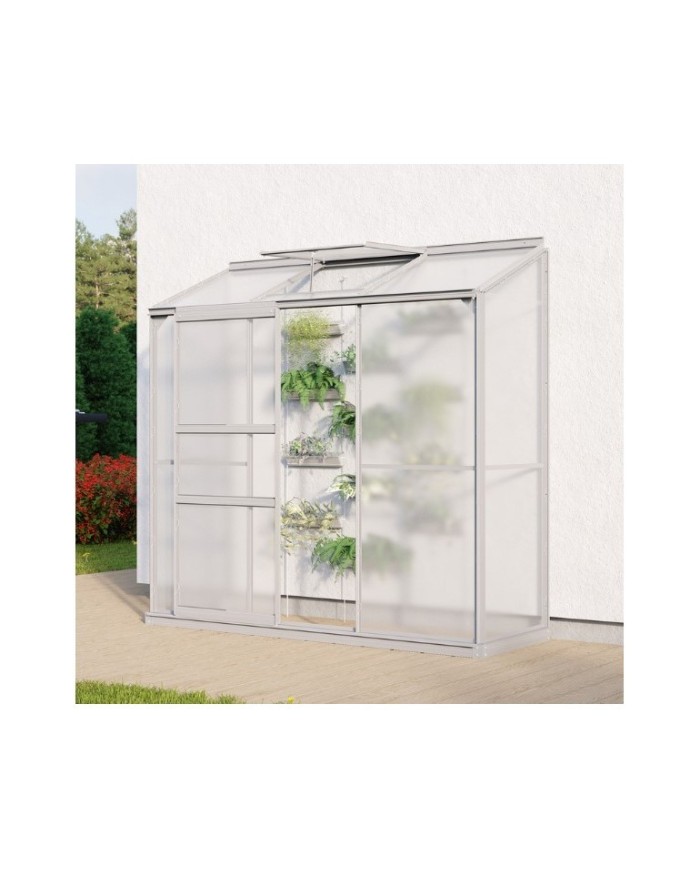 Serra addossata Vitavia Ida 1300 in alluminio e policarbonato