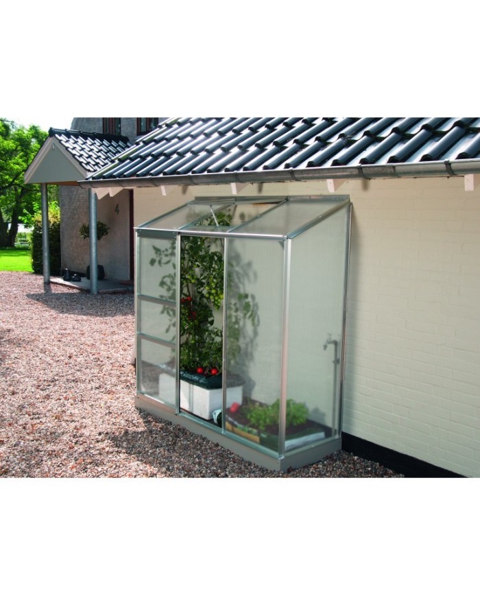 Serra addossata Vitavia Ida 1300 in alluminio e policarbonato