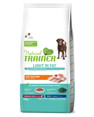 Crocchette per Cani Trainer Cane Natural Adult Light In Fat Medium & Maxi al Tacchino 12 Kg (Scadenza il 8/25)
