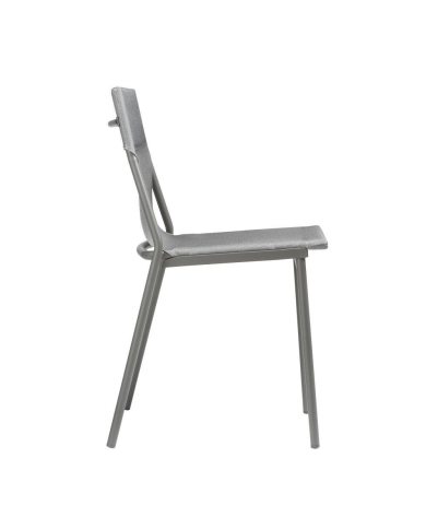 Sedia HORIZON CHAISE pearl tube titane LAFUMA 9023.9076 Sedia HORIZON CHAISE pearl tube titane LAFUMA 9023.9076