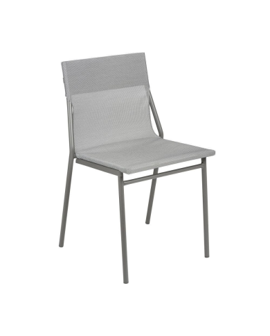 Sedia HORIZON CHAISE pearl tube titane LAFUMA 9023.9076 Sedia HORIZON CHAISE pearl tube titane LAFUMA 9023.9076