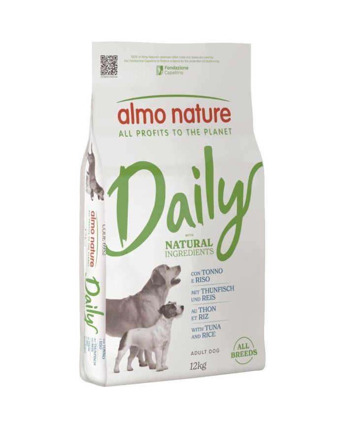 Crocchette per Cani Almo Nature Daily Natural All Breeds Adult Dog Tonno e Riso (Scadenza il 10/25)