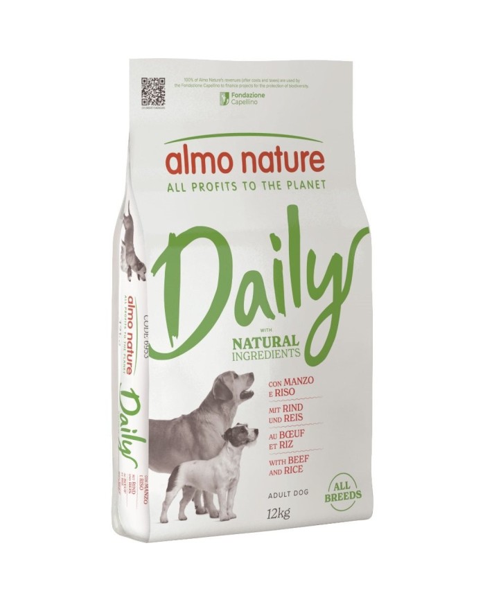 Crocchette per Cani Almo Nature - Daily Dog All Breeds con Manzo e Riso da 12 Kg (Scadenza il 10/25)