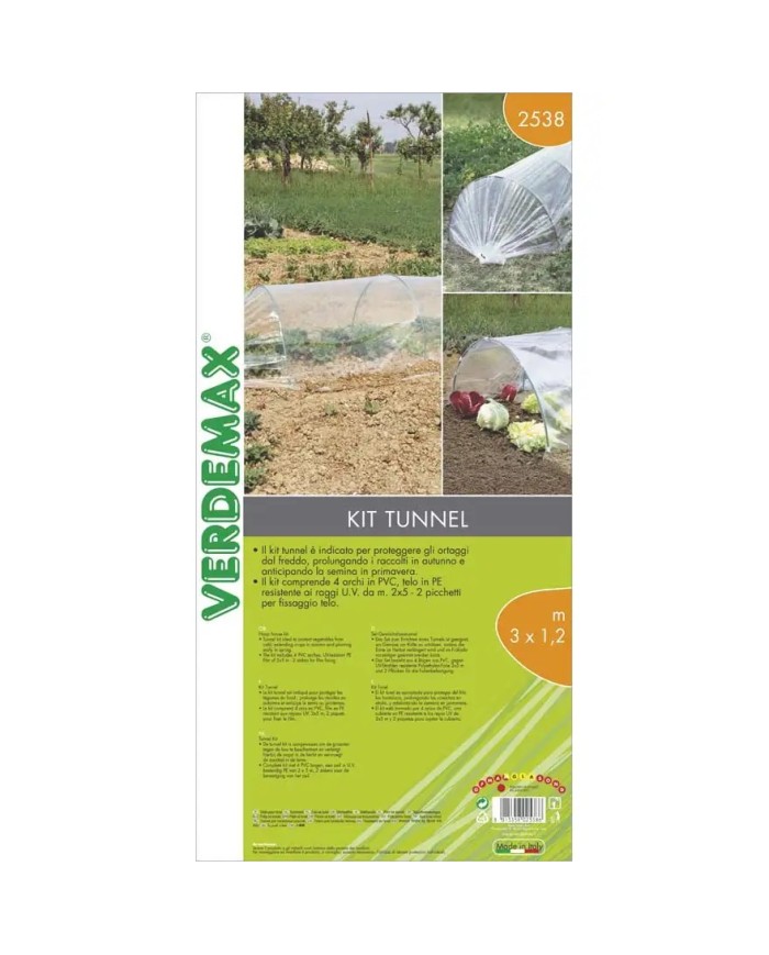 Kit Tunnel in PVC Verdemax 2538 300 x 120 cm