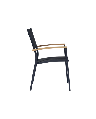 Sedia da Giardino TENERIFE in Alluminio e Teak FSC – Impilabile Sedia da Giardino TENERIFE in Alluminio e Teak FSC – Impilabile