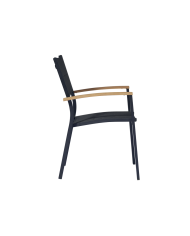 Sedia da Giardino TENERIFE in Alluminio e Teak FSC – Impilabile