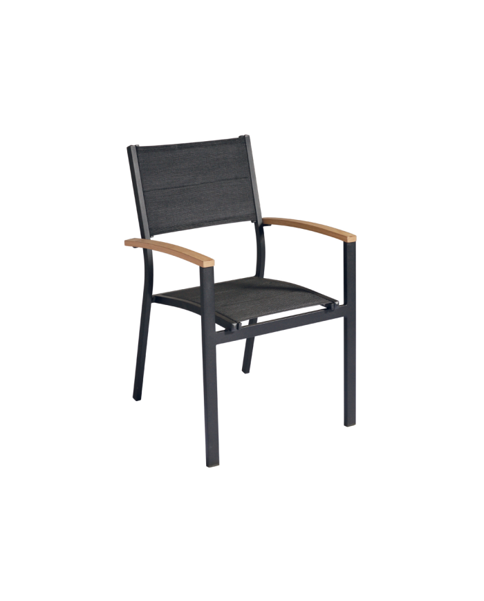 Sedia da Giardino TENERIFE in Alluminio e Teak FSC – Impilabile