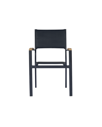 Sedia da Giardino TENERIFE in Alluminio e Teak FSC – Impilabile Sedia da Giardino TENERIFE in Alluminio e Teak FSC – Impilabile