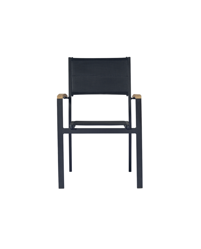 Sedia da Giardino TENERIFE in Alluminio e Teak FSC – Impilabile