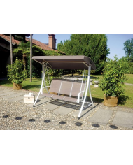 Dondolo da Giardino 3 Posti Ibis – Struttura in Ferro e Tettuccio Regolabile