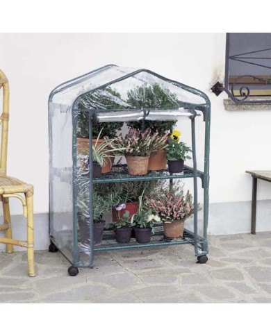 Serra Azalea a 2 ripiani con ruote Verdemax Serra Azalea a 2 ripiani con ruote Verdemax