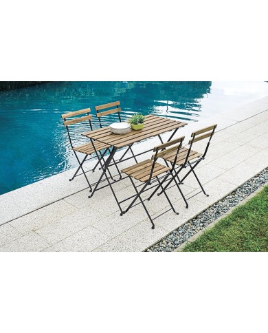 Set Bistrot da Esterno Pieghevole 4 posti Greenwood Set Bistrot da Esterno Pieghevole 4 posti Greenwood