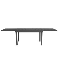 Tavolo Allungabile da Giardino 135/270x90,5 cm in Alluminio Antracite – Piano a Doghe Greenwood