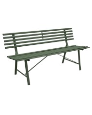 Panca da Giardino 3 Posti in Ferro Verniciato Verde – Stile Classico