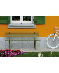 Panca da Giardino 3 Posti in Ferro Verniciato Verde – Stile Classico