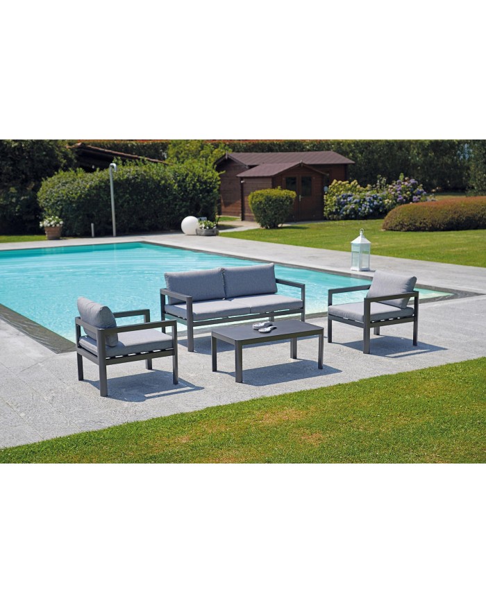 Poltrona da Giardino Marsiglia in Alluminio Antracite – Greenwood