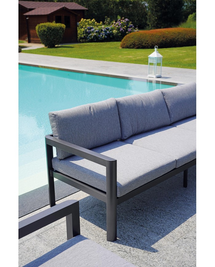 Poltrona da Giardino Marsiglia in Alluminio Antracite – Greenwood