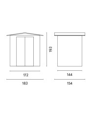 Casetta da Giardino in Lamiera 183 x 154 Greenwood