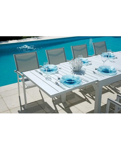 Tavolo allungabile da giardino Greenwood Montecatini RTA51Bianco Tavolo allungabile da giardino Greenwood Montecatini RTA51Bianco