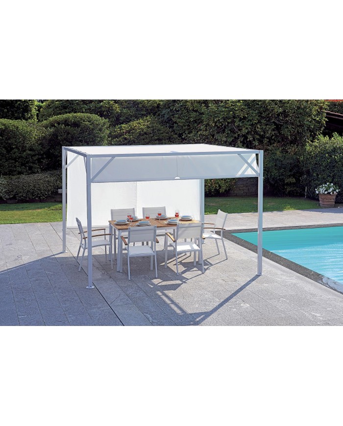Pergola giardino Greenwood GAZ 508 con tetto scorrevole