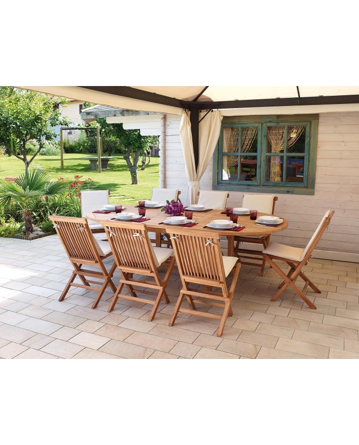 Tavolo da giardino Greenwood Alicudi OT 503 in legno di teak