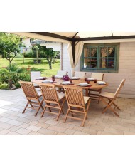 Tavolo da giardino Greenwood Alicudi OT 503 in legno di teak