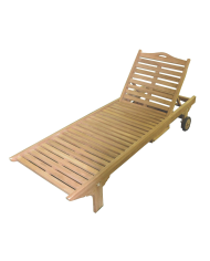 Lettino Prendisole in Teak Greenwood