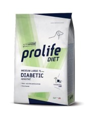Crocchette per Cani Prolife Veterinary Diet Dog Diabetic Medium Large 8 Kg (Scadenza il 8/25)