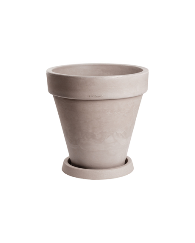 Vaso Tondo Liscio Bordato con sottovaso Plastecnic 35 Vaso Tondo Liscio Bordato con sottovaso Plastecnic 35