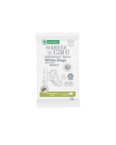 Snack dentale per cani bianchi al pesce bianco Superior Care Snack dentale per cani bianchi al pesce bianco Superior Care
